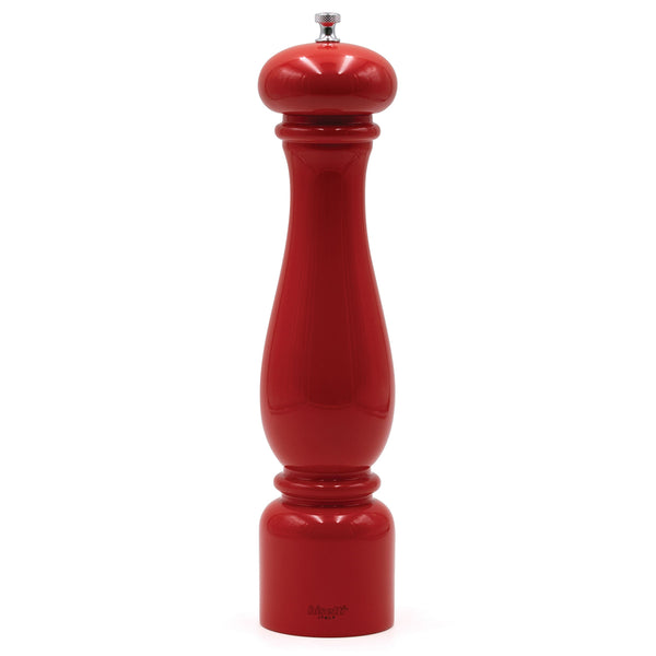 Bisetti Firenze Red Lacquered Beechwood Pepper Mill, 12-5/8-Inches - BisettiUSA