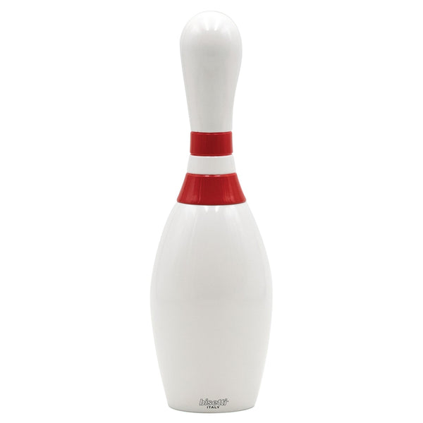 Bisetti Icons White Lacquered Beechwood "Bowling" Spice Mill, 9-1/16-Inches - BisettiUSA