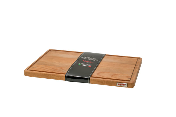 Bisetti Beechwood Cutting Board with Juice Groove, 17.7 x 11.8-0.75-Inches - BisettiUSA