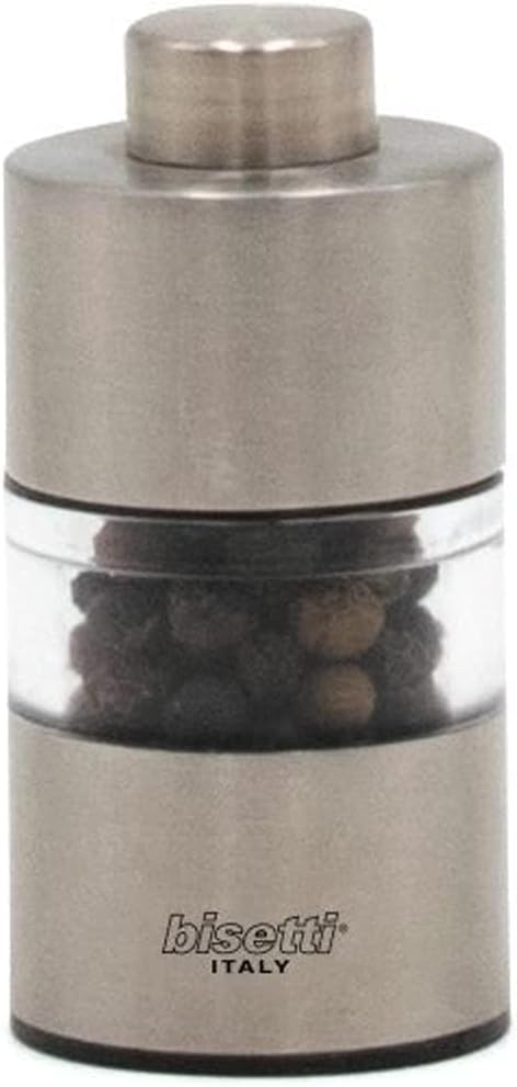 Bisetti Orta Mini Stainless Steel Pepper Mill, 2-9/16-Inches