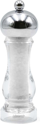 Bisetti Capri Clear Acrylic Salt Mill With Chrome Head, 16.5 cm / 6.5 Inches - BisettiUSA
