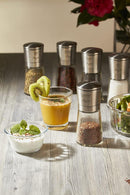 Bisetti La Spezia  Glass Bottle Sunflower Seed Mill With Adjustable Grinder, 14.5 cm / 5.7 Inch - BisettiUSA