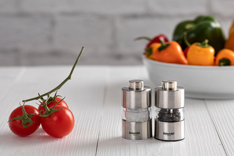 Bisetti Orta Mini Stainless Steel Pepper Mill, 2-9/16-Inches