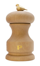 Bisetti Bird Natural Beechwood Pepper Mill With Adjustable Grinder, 11 cm / 4.33 Inches - BisettiUSA