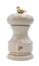 Bisetti Bird White Lacquered Beechwood Pepper Mill With Adjustable Grinder, 11 cm / 4.33 Inches - BisettiUSA