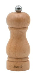 Bisetti Sorrento Natural  Beechwood Salt Mill With Adjustable Grinder, 5.1 Inch / 13 cm - BisettiUSA