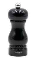 Bisetti Sorrento Black Lacquered Beechwood Pepper Mill With Adjustable Grinder, 5.1 Inch / 13 cm - BisettiUSA
