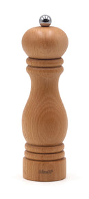 Bisetti Sorrento Natural Beechwood Pepper Mill With Adjustable Grinder,  19 cm / 7.5 Inch - BisettiUSA
