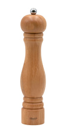 Bisetti Sorrento Natural Beechwood Pepper Mill With Adjustable Grinder,  25 cm / 9.8 Inch - BisettiUSA