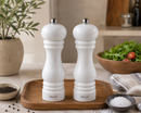 Bisetti Sorrento White Lacquered Beechwood Pepper Mill With Adjustable Carbon Steel Grinder, 19 cm / 7.5 Inches | Made in Italy