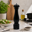 Bisetti Firenze 32 cm (12.6") Pepper Mill – Black Lacquered Beechwood – Made in Italy