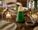 Bisetti 16 cm Wooden Spice, Salt & Pepper Mill – Green Christmas Tree Design | Made in Italy