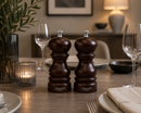 Bisetti Roma Beechwood Pepper Mill With Adjustable Carbon Steel Grinder,Walnut Finish, 5-1/8-Inches