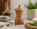 Bisetti Imperia Olive Wood Pepper Mill With Adjustable Carbon Steel Grinder, 3-15/16-Inches