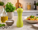 Bisetti Rimini Green Stained Beechwood Salt Mill With Adjustable Grinder, 18 cm / 7 In