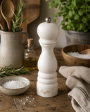 Bisetti Vintage White Fir Wood “Shabby” Salt Mill – 7.5 Inches | Made in Italy