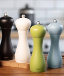 Bisetti Rimini Light Blue Stained Beechwood Pepper Mill Adjustable Carbon Steel Grinder, 18 cm / 7 Inch