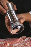 Bisetti Dual Big Acrylic & Stainless Steel Salt & Pepper Mill, 7-9/16-Inches
