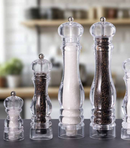 Bisetti Milano Clear Acrylic Pepper Mill With Adjustable Carbon Steel Grinder, 12 cm / 4.7 Inches