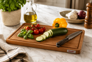 Bisetti Beechwood Cutting Board with Juice Groove, 13.8 x 9 x-0.75-Inches | Made in Italy