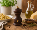 Bisetti Bird Walnut Stained Beechwood Pepper Mill with Adjustable Carbon Steel Grinder, 4.33 Inches (11 cm) | Made in Italy