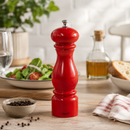 Bisetti Firenze Red Lacquered Beechwood Pepper Mill – 8.7 Inch / 22 cm – Made in Italy