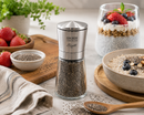 Bisetti Glass Bottle Chia Seed Mill with Stainless Steel Head, 13 cm (5.1 Inch) – Adjustable Grinder | Made in Italy