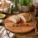 Bisetti Beech Wood “I Love Pasta” Cutting & Serving Board – 30 cm (11.8 in) | Made in Italy