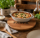Bisetti Beech Wood “I Love Pasta” Cutting & Serving Board – 30 cm (11.8 in) | Made in Italy