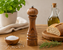 Bisetti Imperia Olive Wood Salt Mill with Adjustable Ceramic Grinder, 22.5 cm (8.9 Inch) – Made in Italy