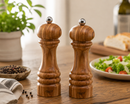 Bisetti Imperia Olive Wood Pepper Mill with Adjustable Ceramic Grinder, 6.5 in (17 cm)