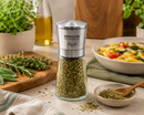 Bisetti La Spezia Glass Bottle Herb Mill, 5.7 Inch (14.5 cm) – Adjustable Grinder | Made in Italy