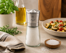 Bisetti La Spezia Glass Bottle Salt Mill, 5.7 Inches (14.5 cm) – Adjustable Ceramic Grinder | Made in Italy