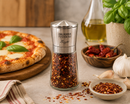 Bisetti La Spezia Glass Bottle Chili Pepper Mill, 5.7 Inch (14.5 cm) – Precision Chili Grinder | Made in Italy