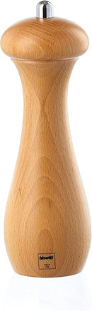 Bisetti Livorno Natural Beech Wood Pepper Mill, 8-1/2-Inches - BisettiUSA