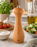 Bisetti Livorno Natural Beechwood Salt Mill – 8.5 Inches | Made in Italy