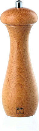 Bisetti Livorno Natural Beech Wood Salt Mill, 8-1/2-Inches - BisettiUSA