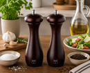 Bisetti Livorno Walnut-Stained Beechwood Salt Mill – 8.5 Inches | Made in Italy