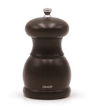 Bisetti Portofino Walnut Stained  Beechwood Salt Mill With Adjustable Grinder, 11 .5 cm / 4.5 Inch - BisettiUSA