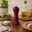 Bisetti Siena Beechwood with Cherry Wood Finish Salt Mill, 6.5-Inches