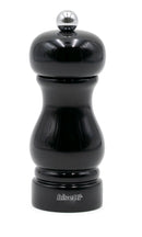 Bisetti Sorrento Black Lacquered Beechwood Salt Mill With Adjustable Grinder,  5.1 Inch /13 cm - BisettiUSA