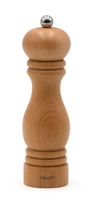 Bisetti Sorrento Natural Beechwood Salt Mill With Adjustable Grinder,  19 cm / 7.5 Inch - BisettiUSA