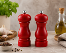 Bisetti Sorrento red lacquered beechwood salt and pepper mill set-Bisetti-USA