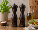 Bisetti Sorrento Walnut Stained Beechwood Salt and Pepper Mill With Adjustable Grinder, 7.5 Inch / 19 cm - BisettiUSA