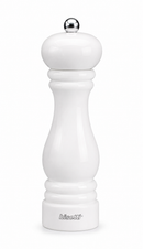 Bisetti Sorrento White Lacquered Beechwood Salt Mill, 7-1/2-Inches - BisettiUSA