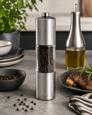 Bisetti Terni Acrylic & Stainless Steel Pepper Mill – 7.5 Inches | Made in Italy