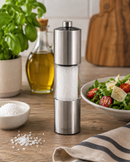 Bisetti Terni Acrylic & Stainless Steel Salt Mill – 7.5 Inches | Made in Italy