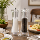 Bisetti Verona Clear Acrylic Salt Mill with Adjustable Ceramic Grinder – 17.5 cm / 6.9 in | Made in Italy