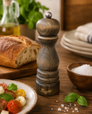 Bisetti Vintage Shabby Fir Wood Salt Mill with Ceramic Grinder, 7.5 Inches – Made in Italy