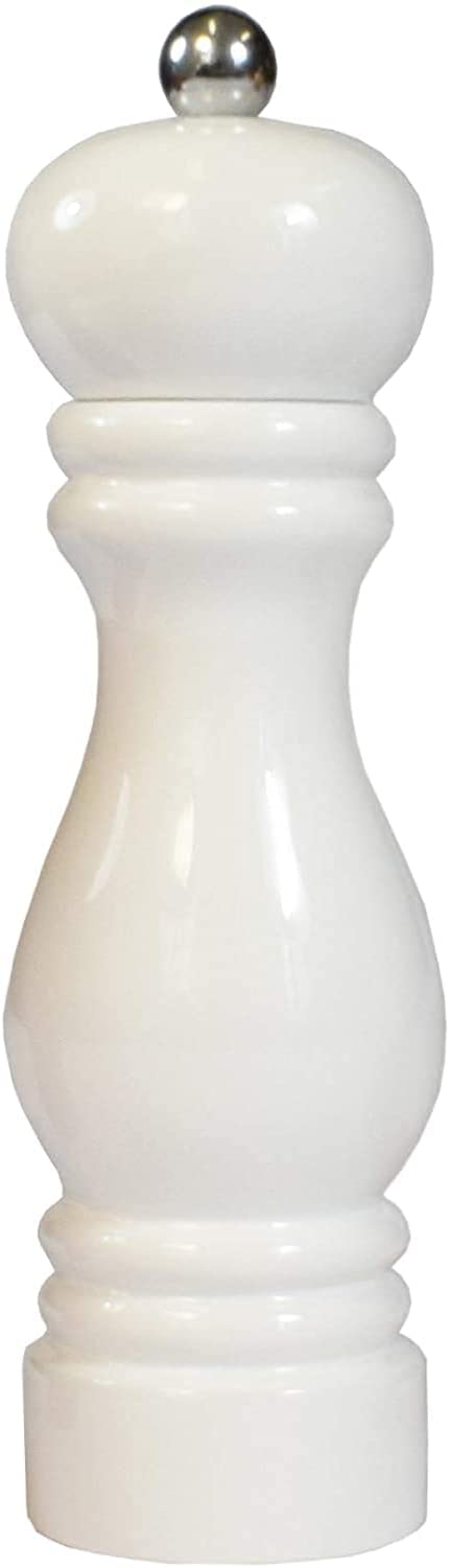 Salt and pepper mill set, acrylic body, head and natural base, 18 cm -  Bisetti - Purchase on Ventis.